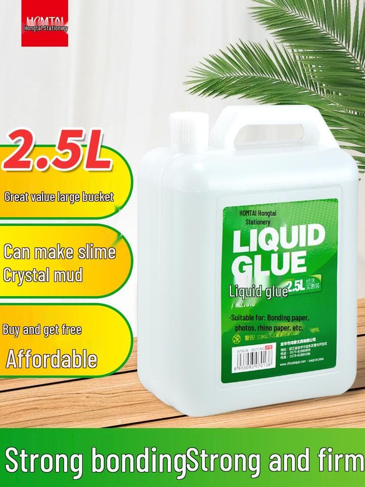 Colla liquida trasparente Hongtai da 2,5 L per Slime e Artigianato