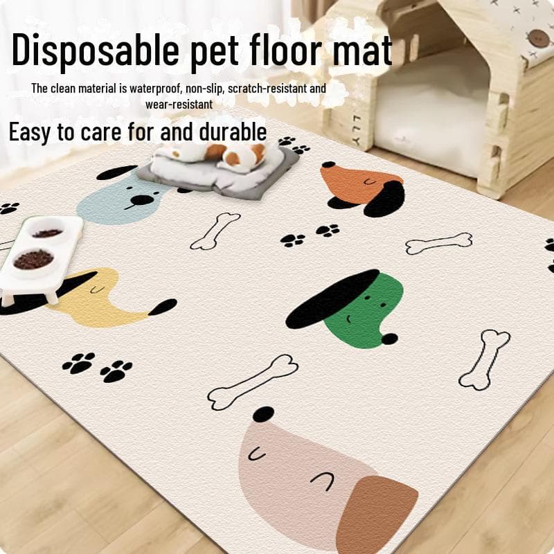 Tappetino Impermeabile in PVC per Pavimenti per Animali Domestici - Resistente allo Sporco, a Prova di Urina, Lavabile per Gatti e Cani