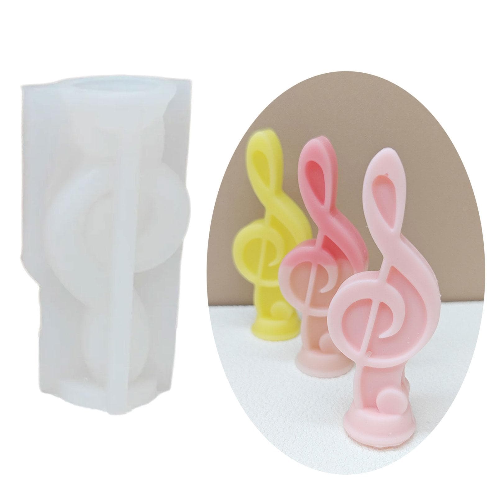 Stampi per Candele a Forma di Nota Musicale Stampini in Silicone Stampini per Candele Profumate Stampini per Colata in Resina Stampini in Argilla Fai-