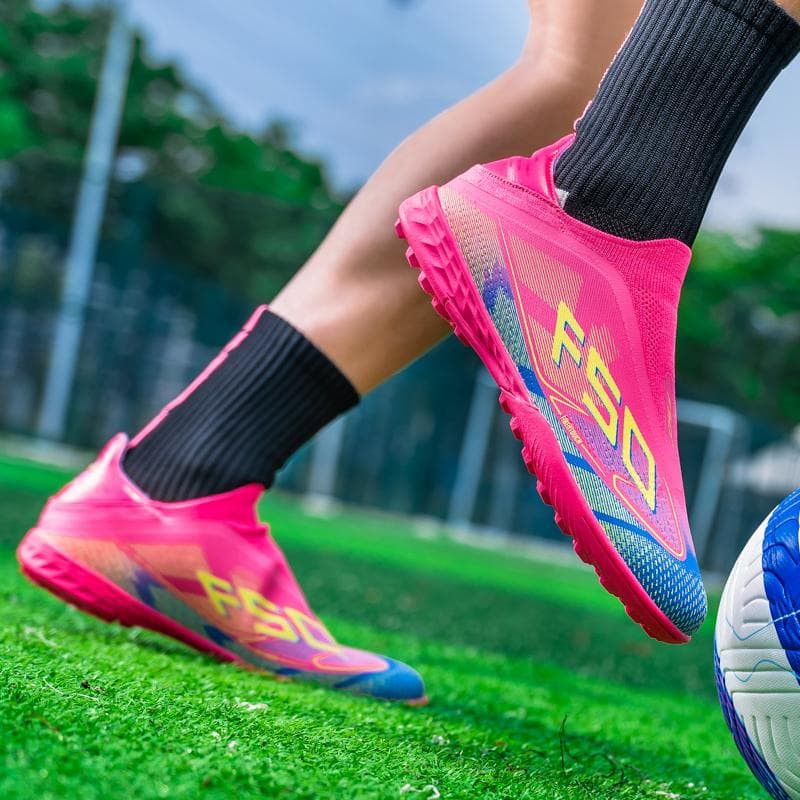Scarpe da Calcio da Uomo Nuove Erba Sintetica Originali Resistenti Tacchettate Scarpe da Calcio Maschili Sneakers Antiscivolo Allenamento Alta