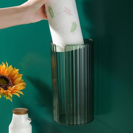 Salvaspazio Minimalista Stile Semplice Trasparente Scatola Contenitore Organizer per Rotolo da Cucina Porta Rotolo Asciugatutto