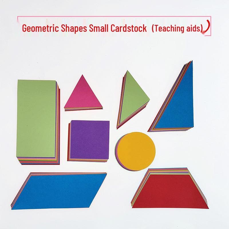 Cartoncino Forme Geometriche: Quadrato, Rettangolo, Triangolo, Trapezio, Rombo, Cerchio - Ausili Didattici di Matematica