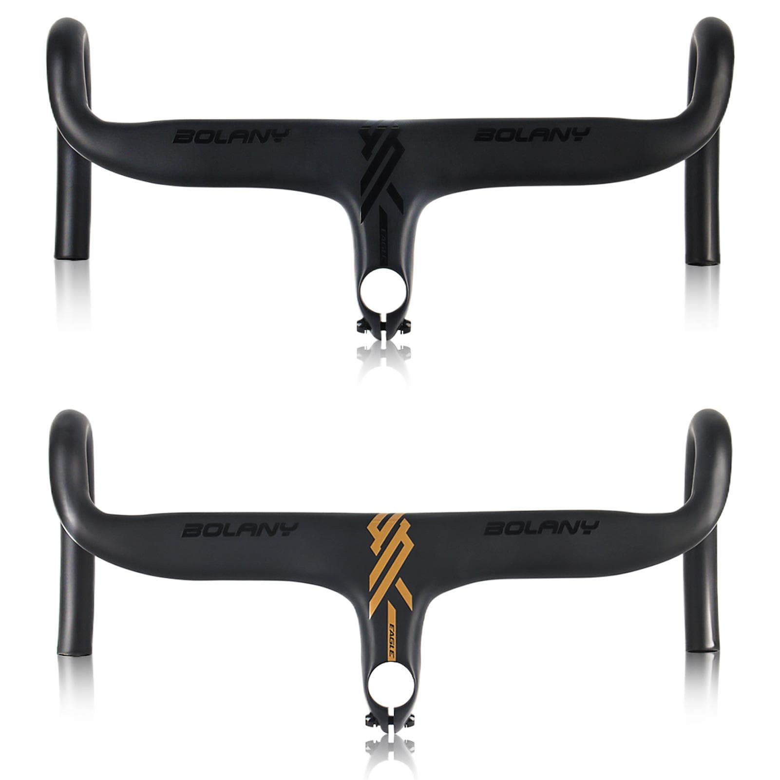 Manubrio per bici da strada Supporto manubrio integrato in alluminio aerodinamico Accessorio per bicicletta per nero