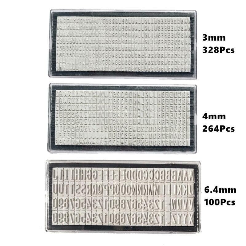 3mm/4mm/6.4mm Lettere Timbro Piastra Personalizzata Nome Indirizzo Timbro di Gomma Accessorio per Timbro Lettera Digitale FAI DA TE scrapbook