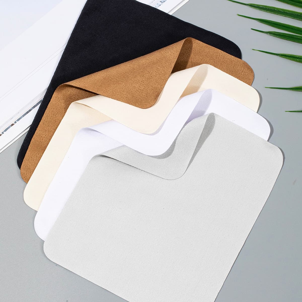 5 pezzi Panno in microfibra di alta qualità per la pulizia degli occhiali, Panno riutilizzabile per la pulizia degli occhiali, Panno alla moda per