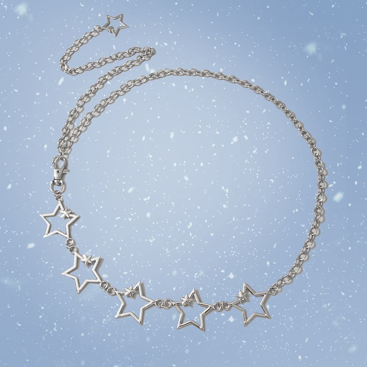 Catena Vita Con Decorazione Di Stelle Alla Moda E Minimalista Per La Strada.