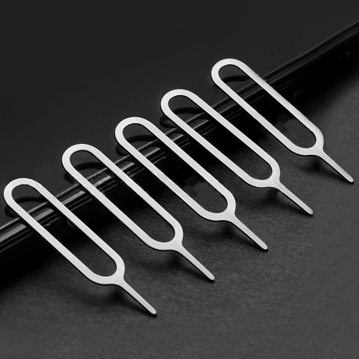 Perni del vassoio della scheda SIM da 5 pezzi, espulsore apri aghi per strumento di rimozione compatibile con iPhone, iPad, HTC, Samsung Galaxy e la