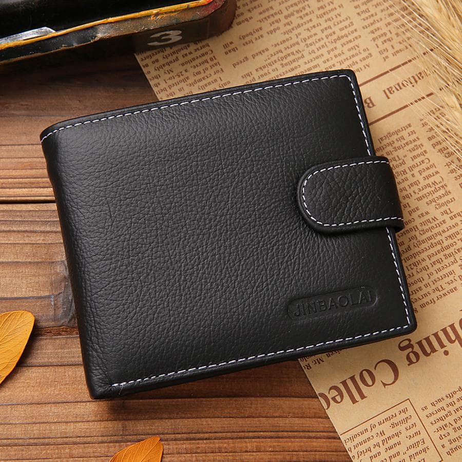 Portafoglio corto da uomo in pelle PU, design vintage con zip, bifold, casual, portamonete, portafoglio minimalista quotidiano, regalo per il