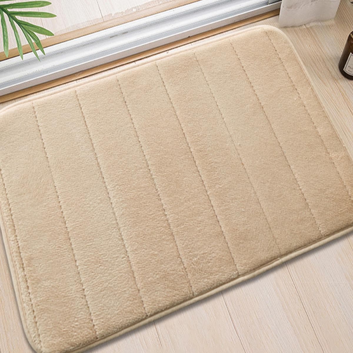 1 pezzo Tappetino assorbente e antiscivolo di forma rettangolare, decorazione per il bagno di casa, tappeto da bagno, tappeto da pavimento, tappeto da