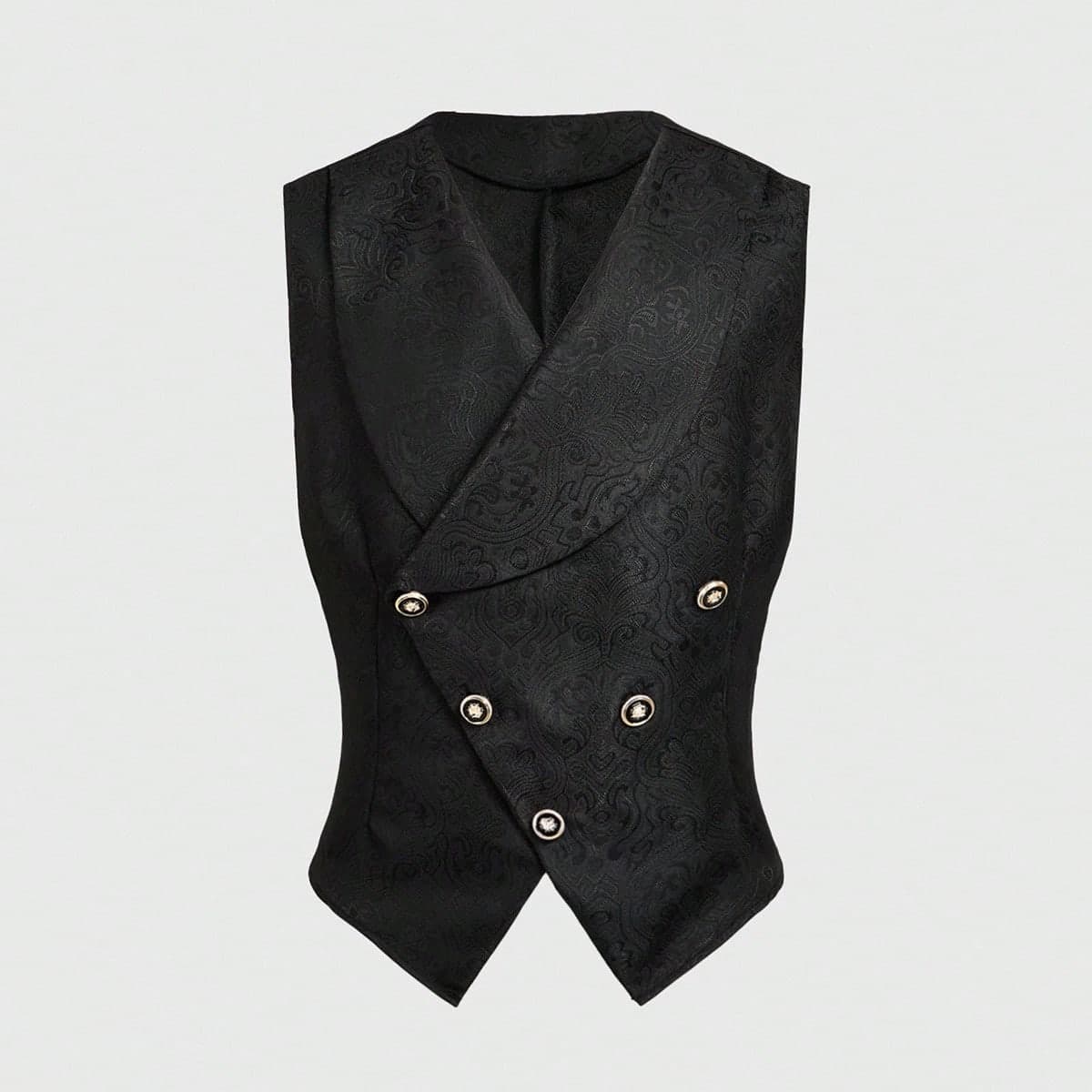Gilet gotico da uomo, con un taschino, collo a scialle, adatto per Ognissanti e l'autunno
