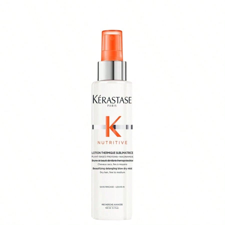 Nutritive Lotion Thermique Sublimatrice Blow Dry Mist 150 ml – Blow Dry Mist, Heat Protection, For Dry Hair, Plant-Based Proteins, Suitable For