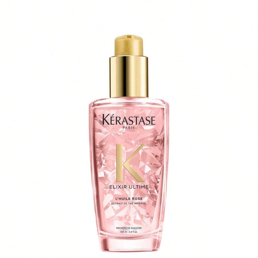 Elixir Ultime L'Huile Rose Radiance Sublimating Hair Oil 100 ml – Hair Oil, Radiance Enhancing, For Color-Treated Hair, Floral, Pink, Imperial Tea