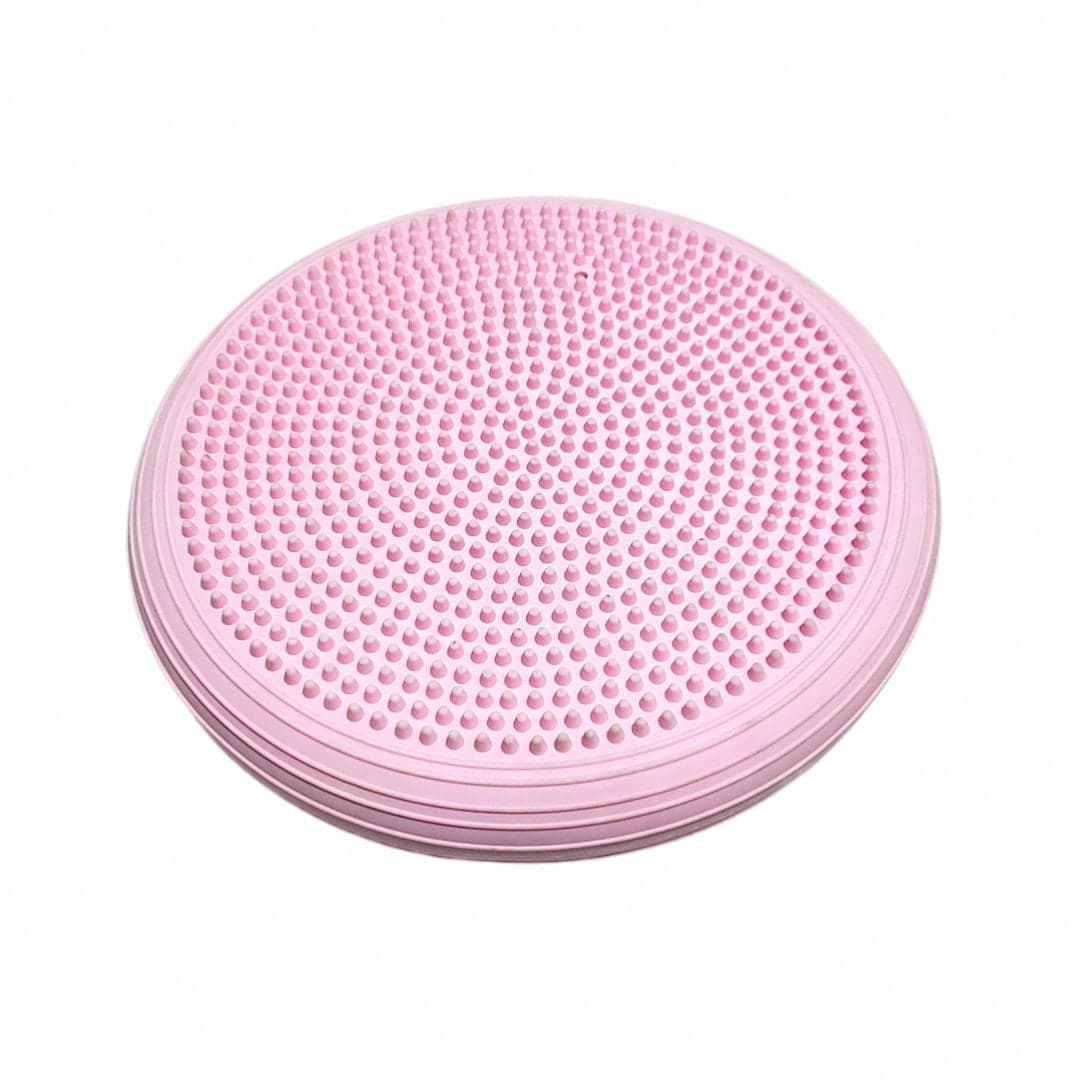 1 pezzo Tappetino di equilibrio, cuscino gonfiabile rotondo, tappetino da fitness rinforzato, palla yoga piatta, cuscino yoga morbido con assorbimento