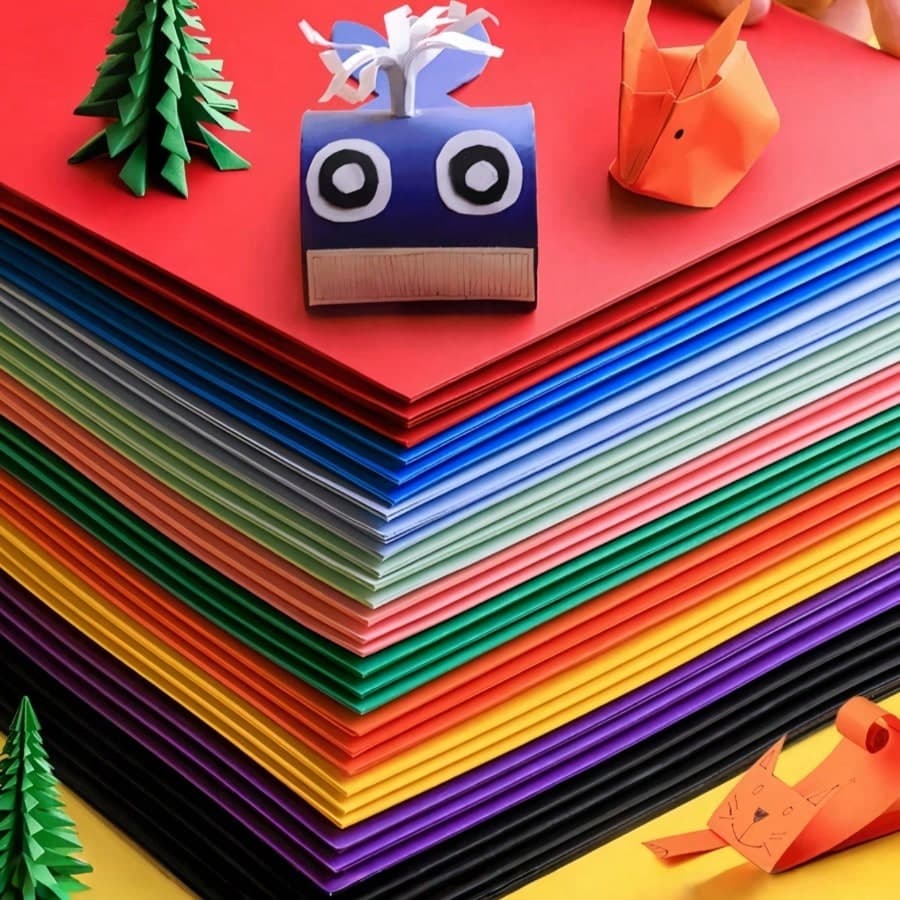 50 - Fogli di cartoncino colorato A4, cartoncino morbido colorato per artigianato, per ritaglio di carta fai-da-te, materiale didattico per
