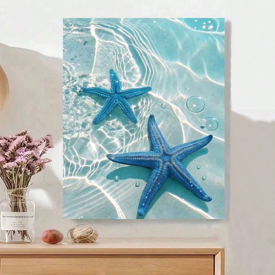 1 Set Kit di pittura ad olio digitale a tema stella marina fai-da-te, dipinto realizzato con cura per esprimere la tua personalità, scegli uno per
