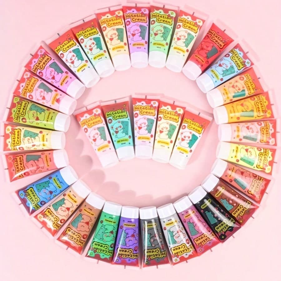 1 Bottiglia 15ml/50ml Finto Lattice, Materiale Fai-da-Te, Set di Cancelleria Vintage, Fermagli per Capelli in Resina, Lattice