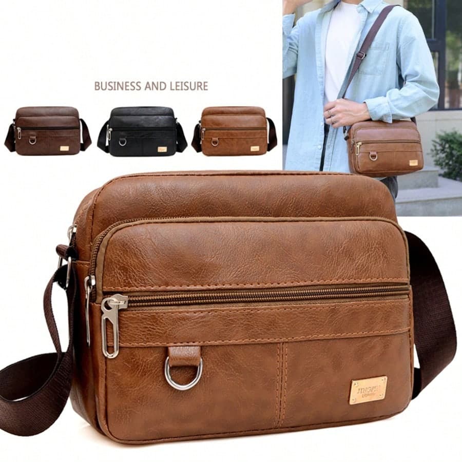 Borsa a tracolla casual da uomo, borsa a mano vintage per affari e pendolarismo, clutch, Y2K, regali per la festa del papà, borsa da postino
