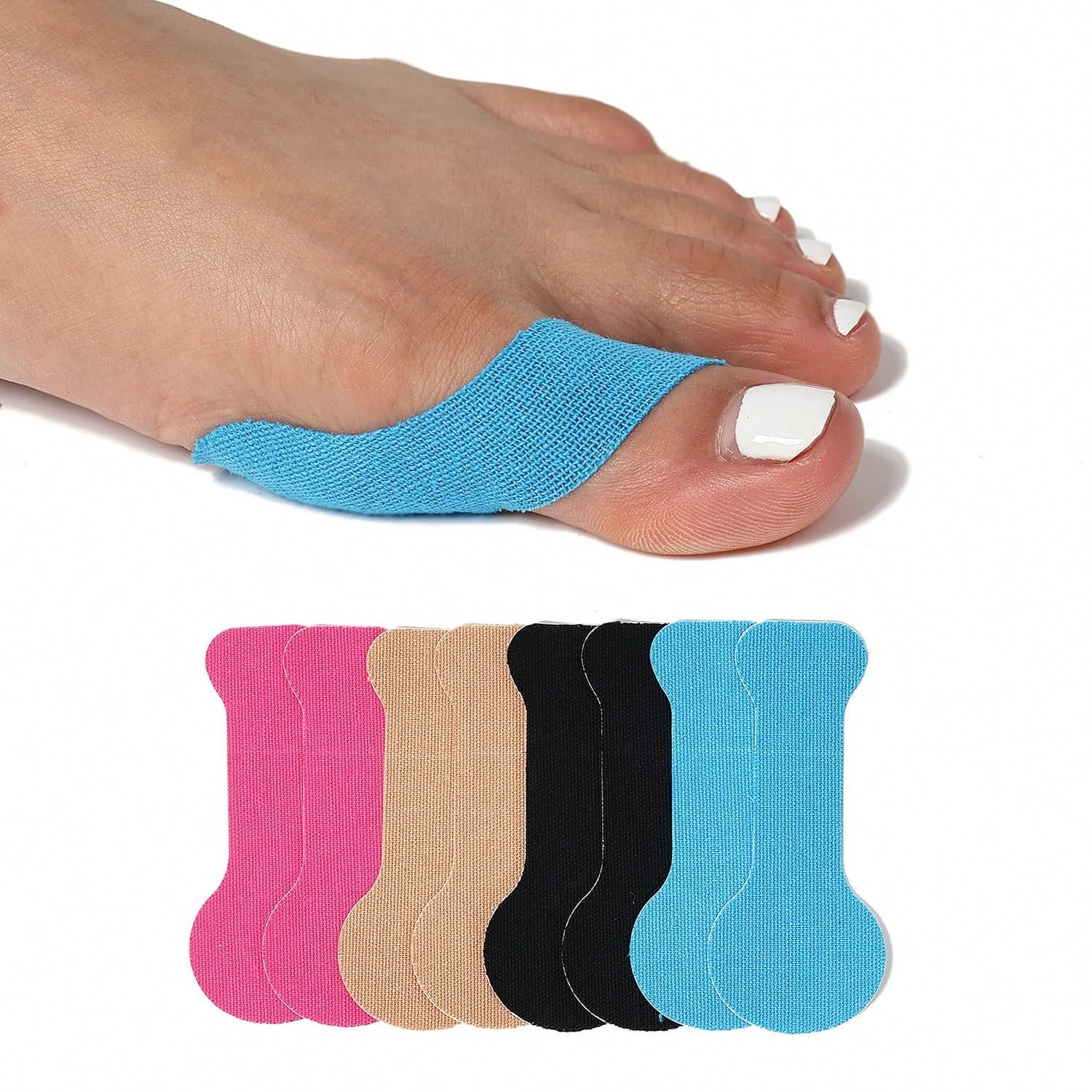 20 pezzi di nastro elastico di supporto per le dita dei piedi - protezione sportiva pretagliata, nastro adesivo per le dita dei piedi, migliora la