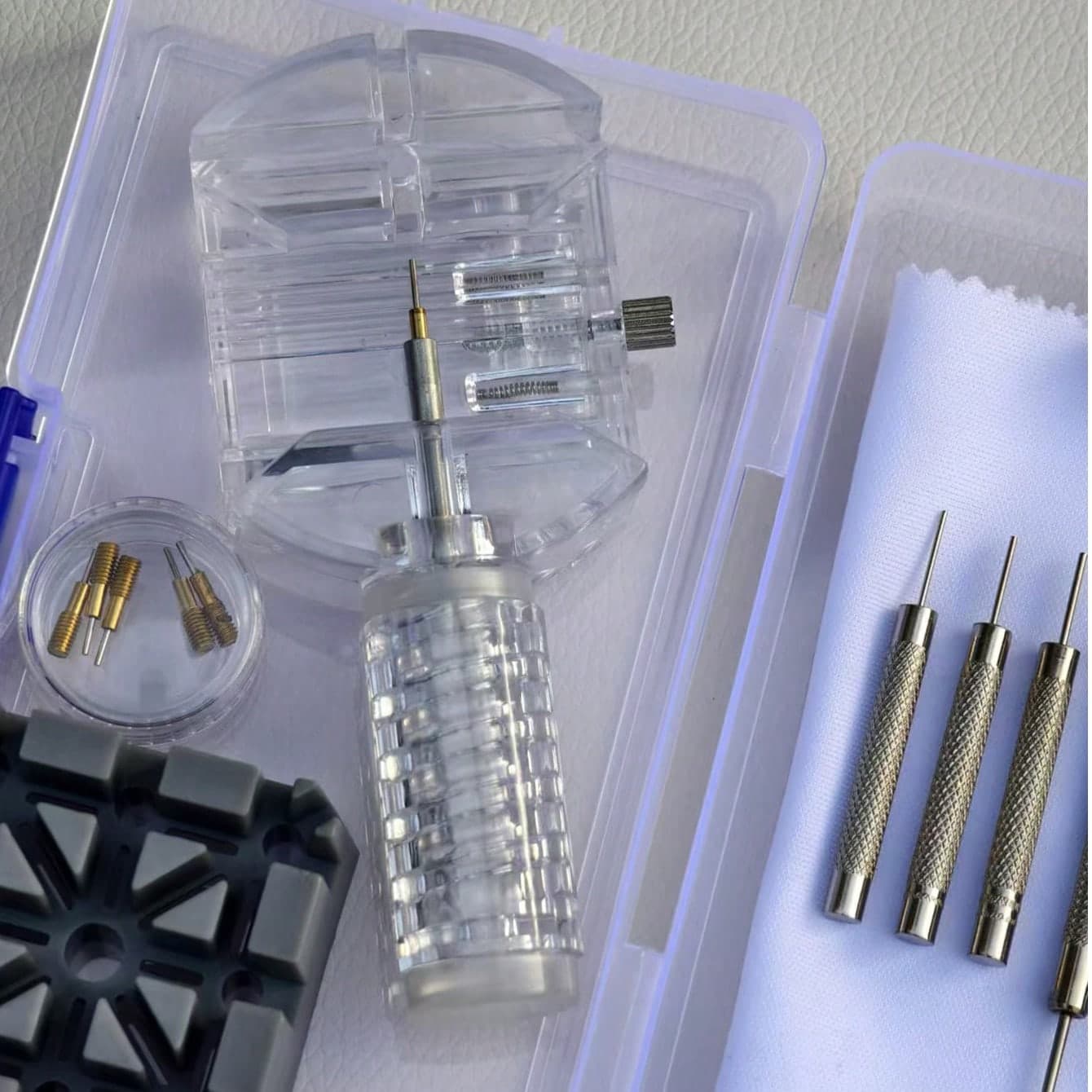 13 pezzi Premium Kit di attrezzi per la rimozione del cinturino dell'orologio, set di attrezzi per la regolazione e la riparazione del cinturino