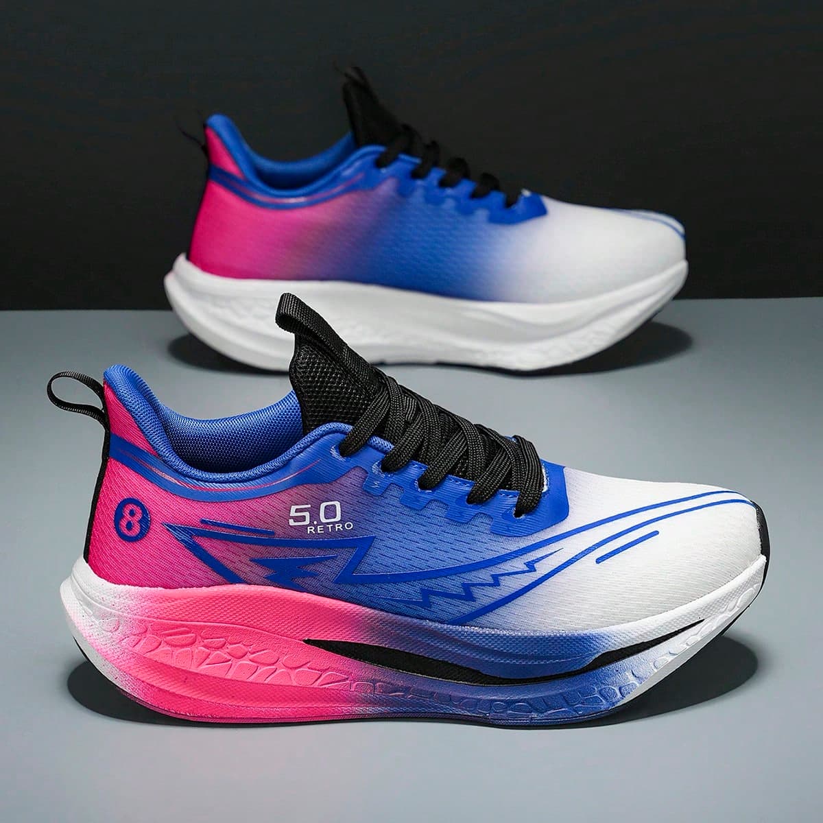 Scarpe da corsa professionali con suola ultra-leggera e spessa per coppie, scarpe sportive casual, sneaker alla moda per esterni