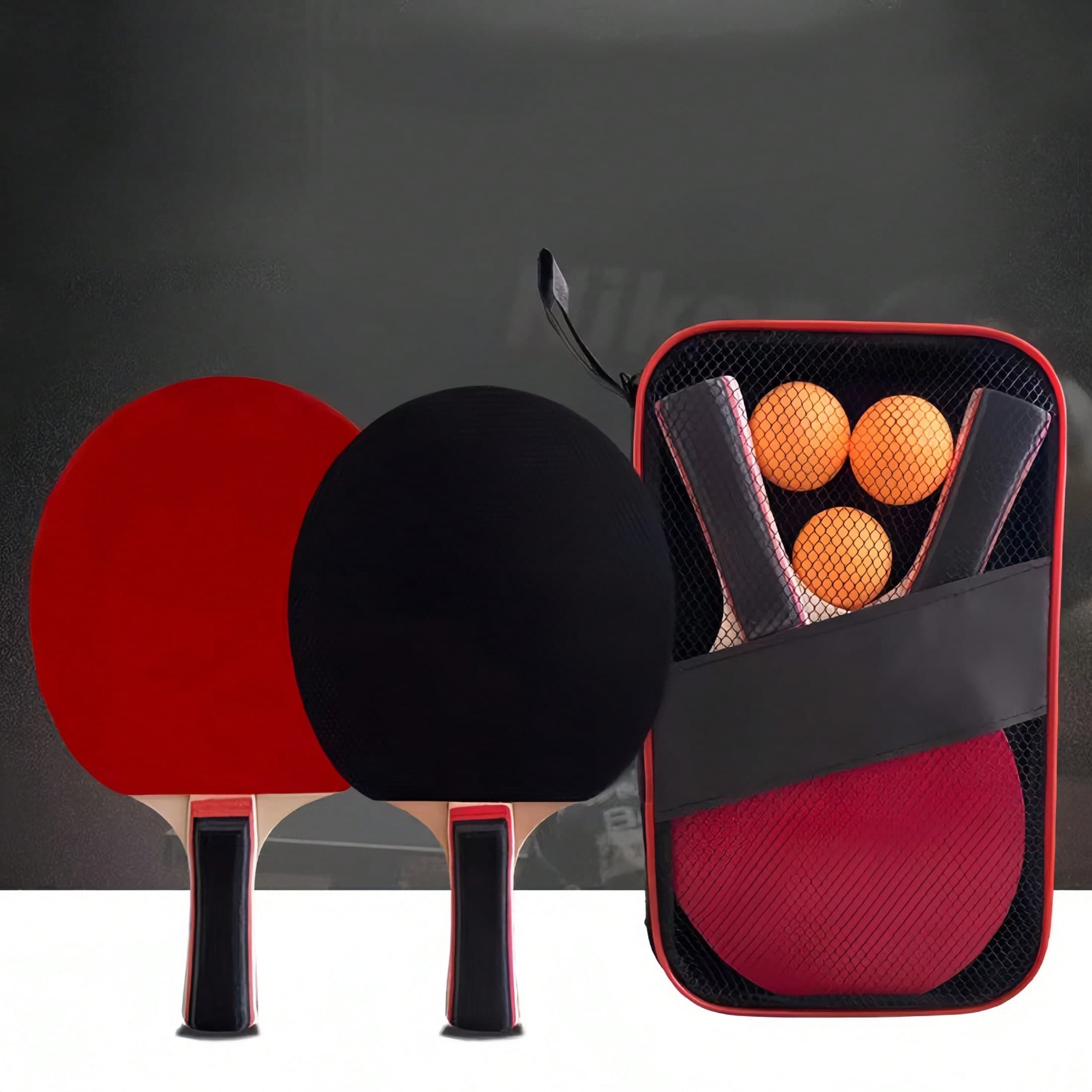 2 pezzi Set di racchette professionali da tennis da tavolo, altamente elastiche per l'allenamento, attrezzatura sportiva per interni/esterni, include