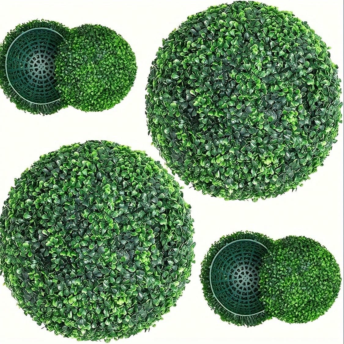 1 pezzo Sfera decorativa in bosso artificiale, decorazione per pianta finta resistente alle intemperie e ai raggi UV, adatta per giardino, matrimonio,