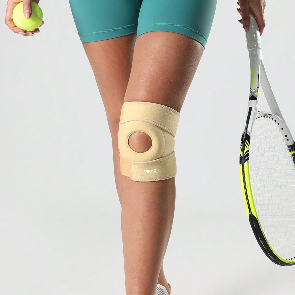 1 pezzo Ginocchiera regolabile, unisex, con fori di ventilazione, protegge la rotula, adatta per basket, corsa, sollevamento pesi, palestra,