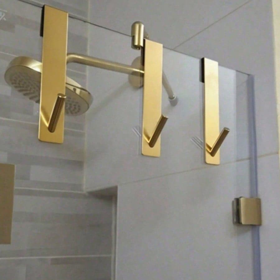 1 pezzo Barra portasciugamani a forma di S in acciaio inossidabile, adatta per porte in vetro, gancio per accappatoio da bagno, appendiabiti da