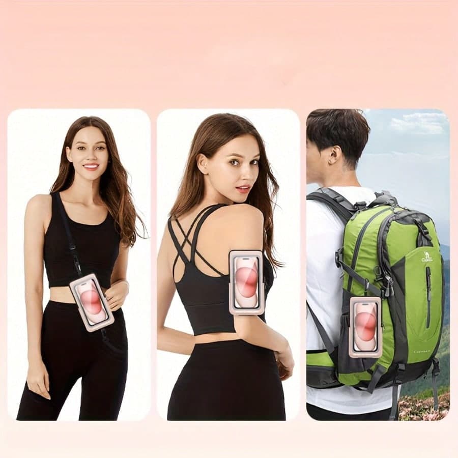 Borsa da tenere in mano, stylish, adatta sia per uomo che per donna, progettata per l'attività di corsa, compatibile con dispositivi fino a 17,78 cm,