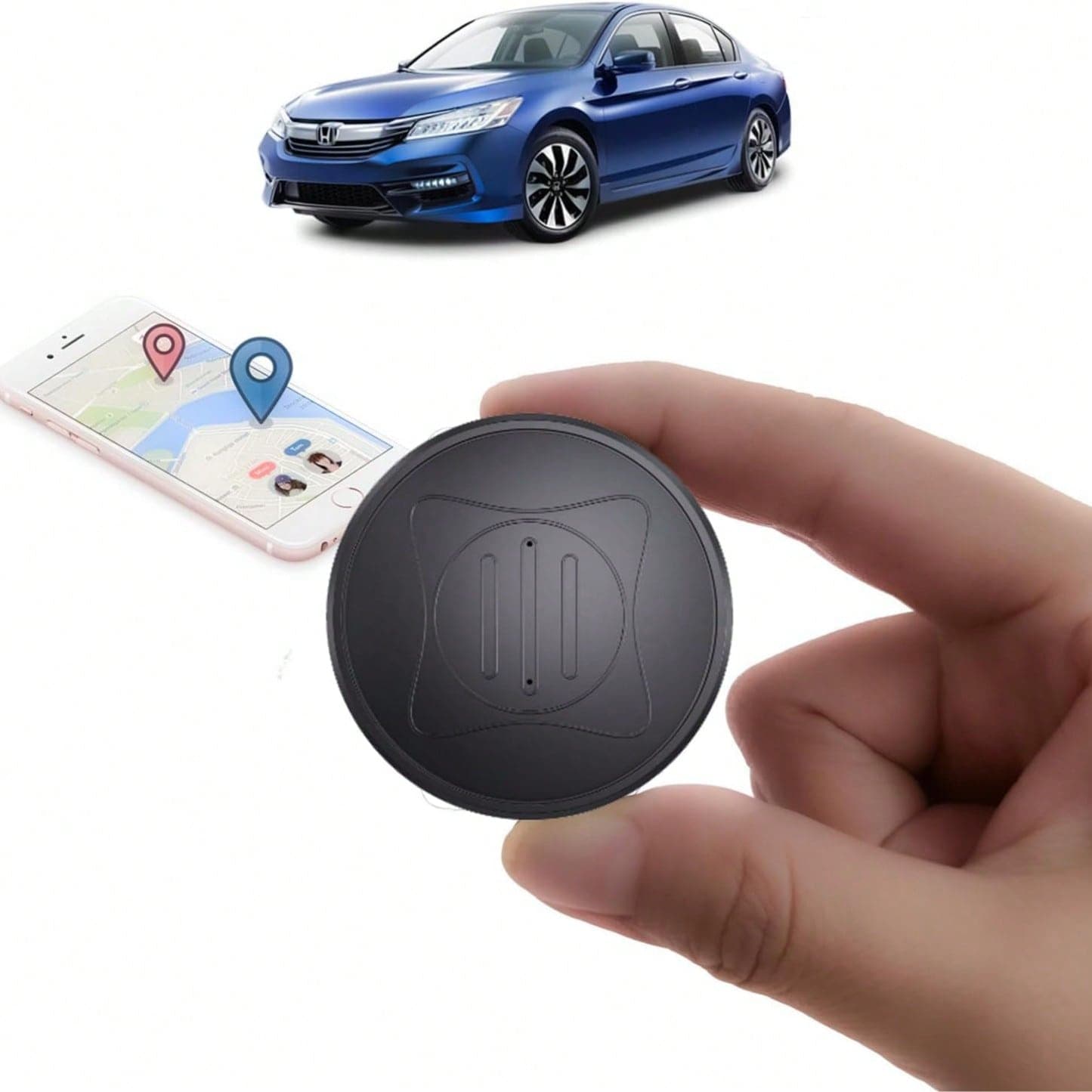 Localizzatore GPS con magnete potente, dispositivo antifurto e antismarrimento per veicoli, mini localizzatore GPS portatile e preciso (supporta