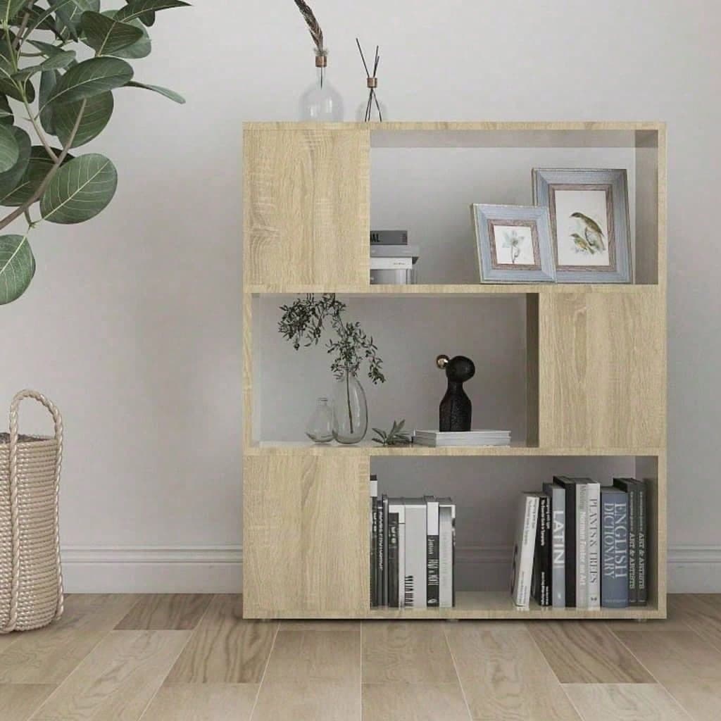 Libreria/Divisorio Rovere Sonoma 80x24x94 cm in Truciolato