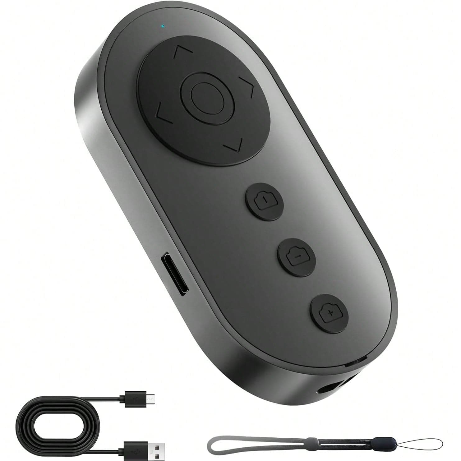 Telecomando senza fili Bluetooth, controllo scorrimento e cambio pagina per Kindle, otturatore per selfie per iPhone e Android, controllo video per