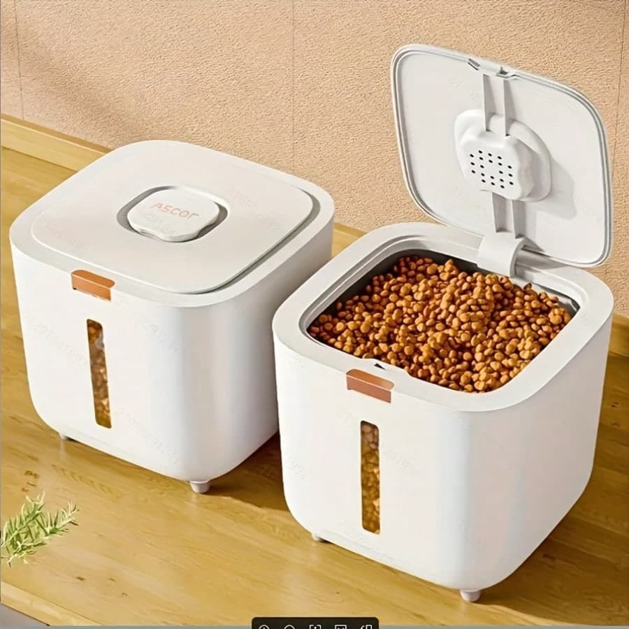 Contenitore per cibo per gatti e cani, contenitore ermetico per la conservazione dei cereali, barattolo sigillato a prova di umidità e di parassiti