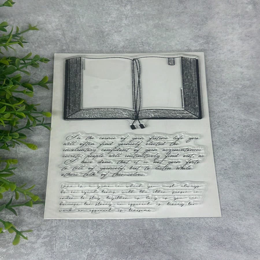 1 Timbro in gomma trasparente retrò, motivo per carte, libri, fai da te, scrapbooking, decorazione di album fotografici e riviste