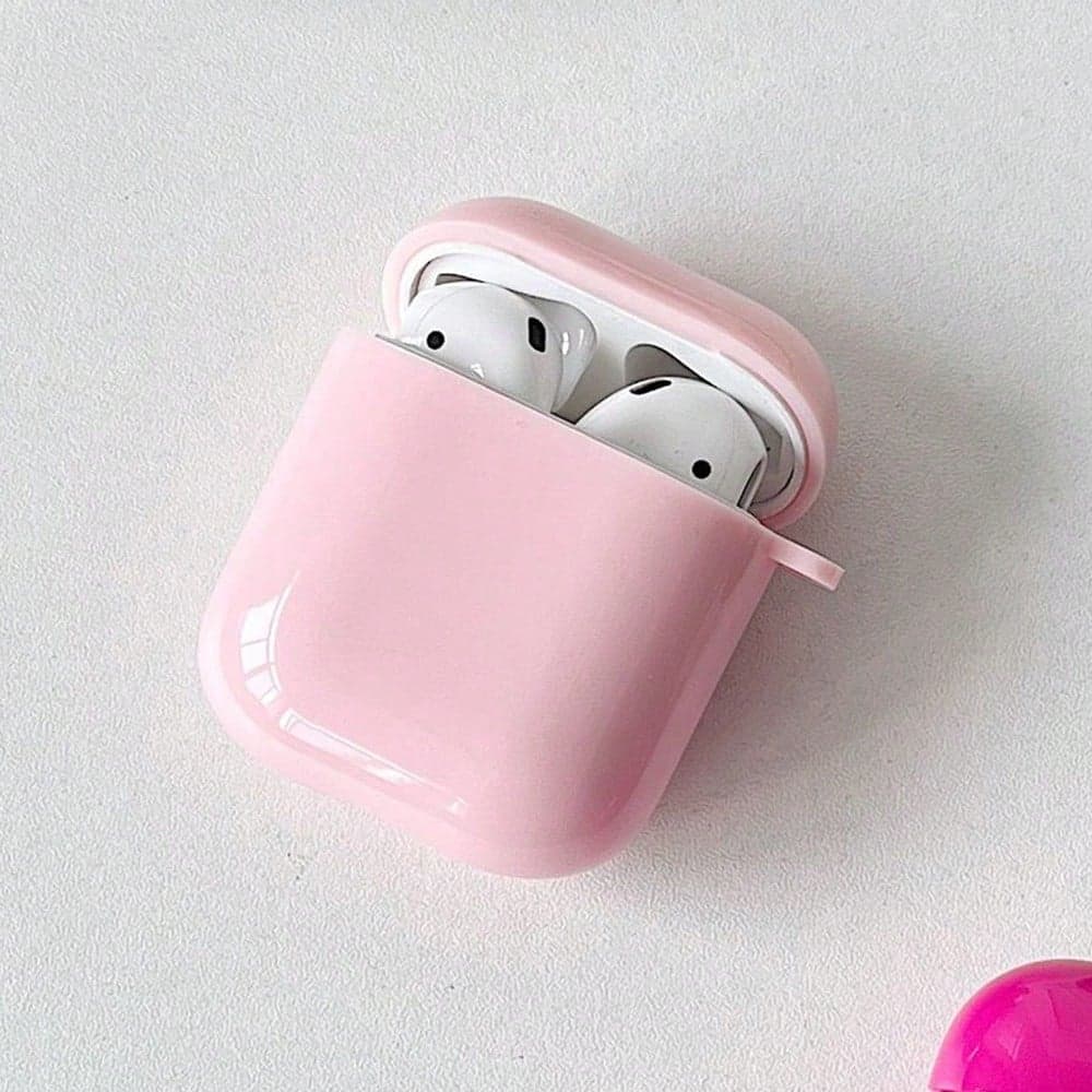 Custodia rosa regolare compatibile con auricolari Bluetooth Apple, custodia protettiva anti-caduta compatibile con custodia di ricarica auricolari