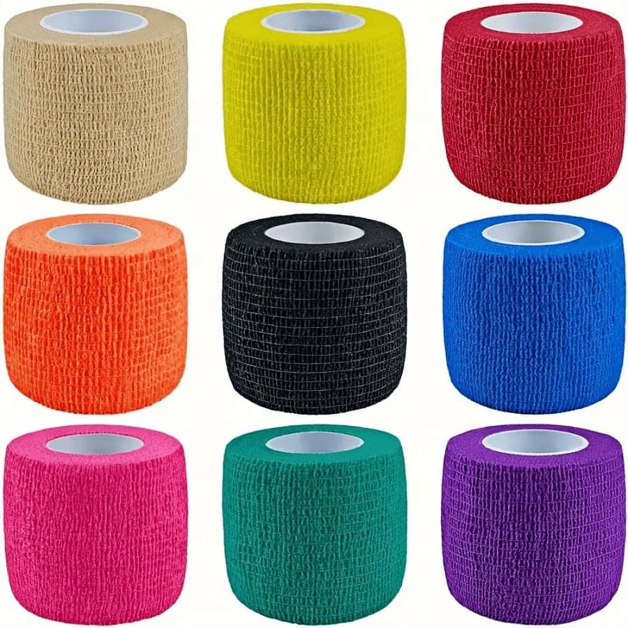 24 pezzi/10/3/1 Bende elastiche autoadesive - Nastro sportivo elastico, Taglia per supporto polso, caviglia, dita & dita dei piedi, Accessori palestra