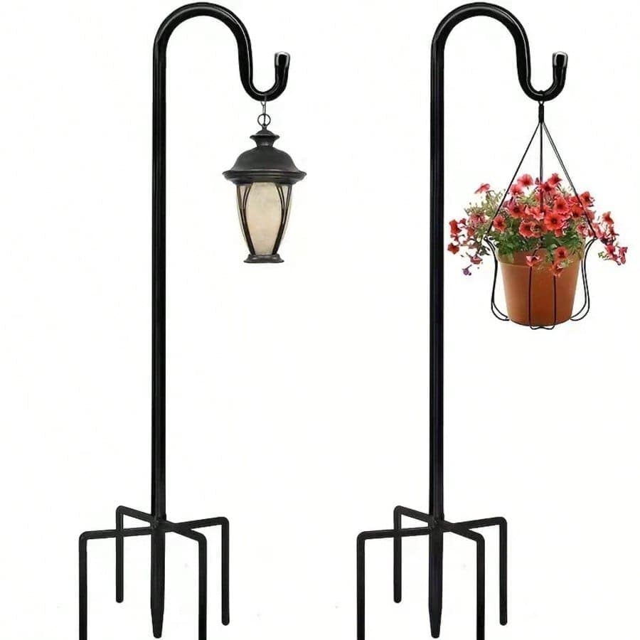 1 pezzo Gancio da pastore, Gancio da pastore regolabile e rinforzato da 3 piedi/5 piedi, resistente alla ruggine, adatto per uso esterno, supporto per