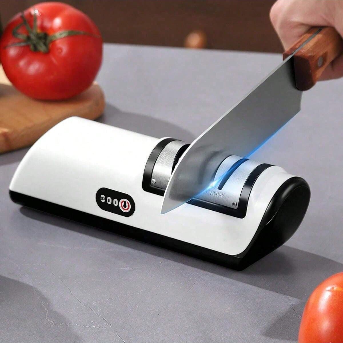Affilacoltelli elettrico ricaricabile USB professionale, con mola diamantata a doppia fase, adatto per lame diritte a 20 gradi, affilatore da cucina