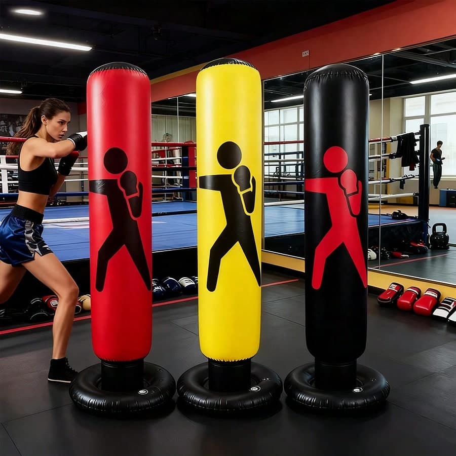 1 pezzo Sacco da boxe gonfiabile, sacco da boxe indipendente per fitness, adolescenti e adulti per uso domestico, attrezzatura per allenamento di