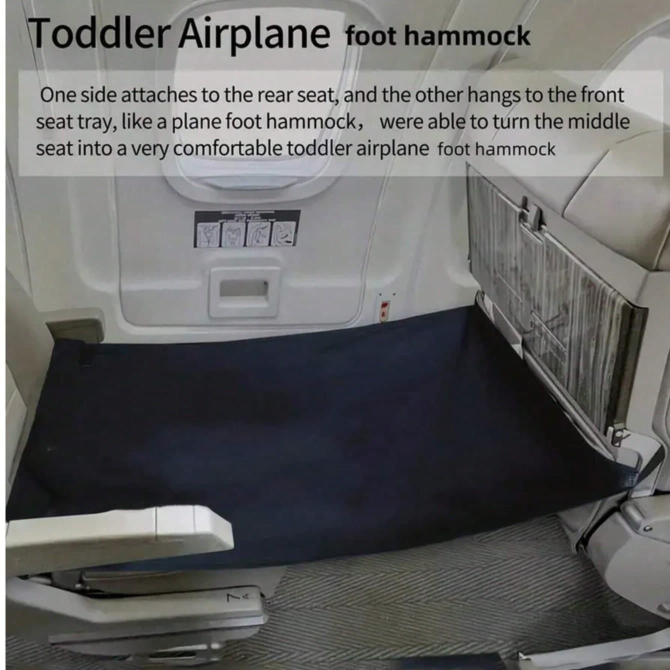 1 pezzo Poggiapiedi per aereo, letto da viaggio, amaca per piedi da aereo con design antiscivolo, estensore di sedile per aereo, accessori da viaggio