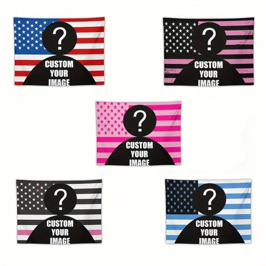 1 pezzo Arazzo personalizzabile con bandiera nazionale - personalizzabile con la tua immagine, disponibile in più colori, adatto per club, bar,