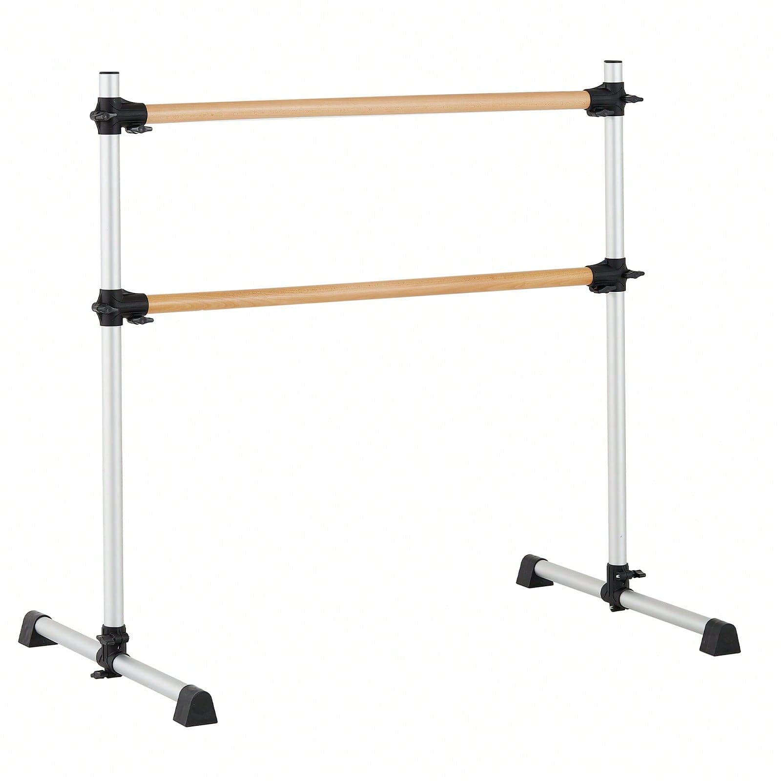 Sbarra da danza, sbarra da danza, doppia sbarra autoportante, altezza regolabile (170-1165 mm), sbarra elastica in legno per esercizi di danza,