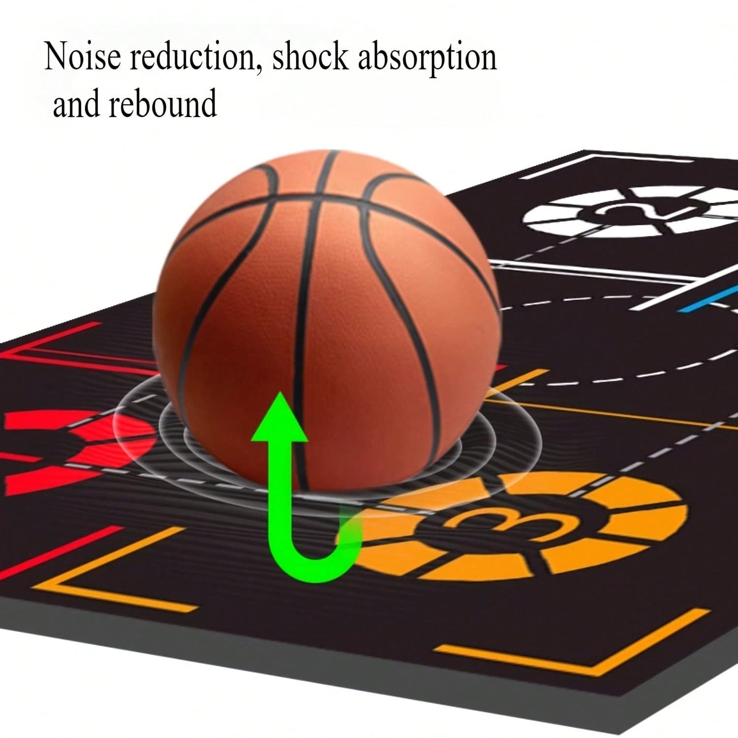 1 pezzo Tappetino da allenamento pieghevole per pallacanestro, design durevole per migliorare agilità, velocità, coordinazione, abilità di