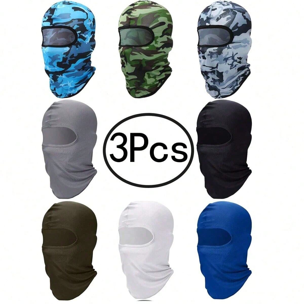 Passamontagna unisex / Protezione solare per la testa (Leggero & Traspirante, Adatto per Motocicletta, Snowboard e Sport all'aperto Protezione