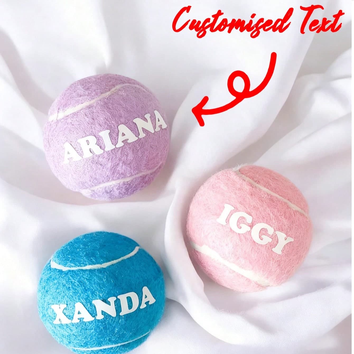 1/3/5 pezzi Palline da tennis personalizzate, personalizzabili con il tuo nome, regalo di Natale/compleanno, alta elasticità, allenamento per