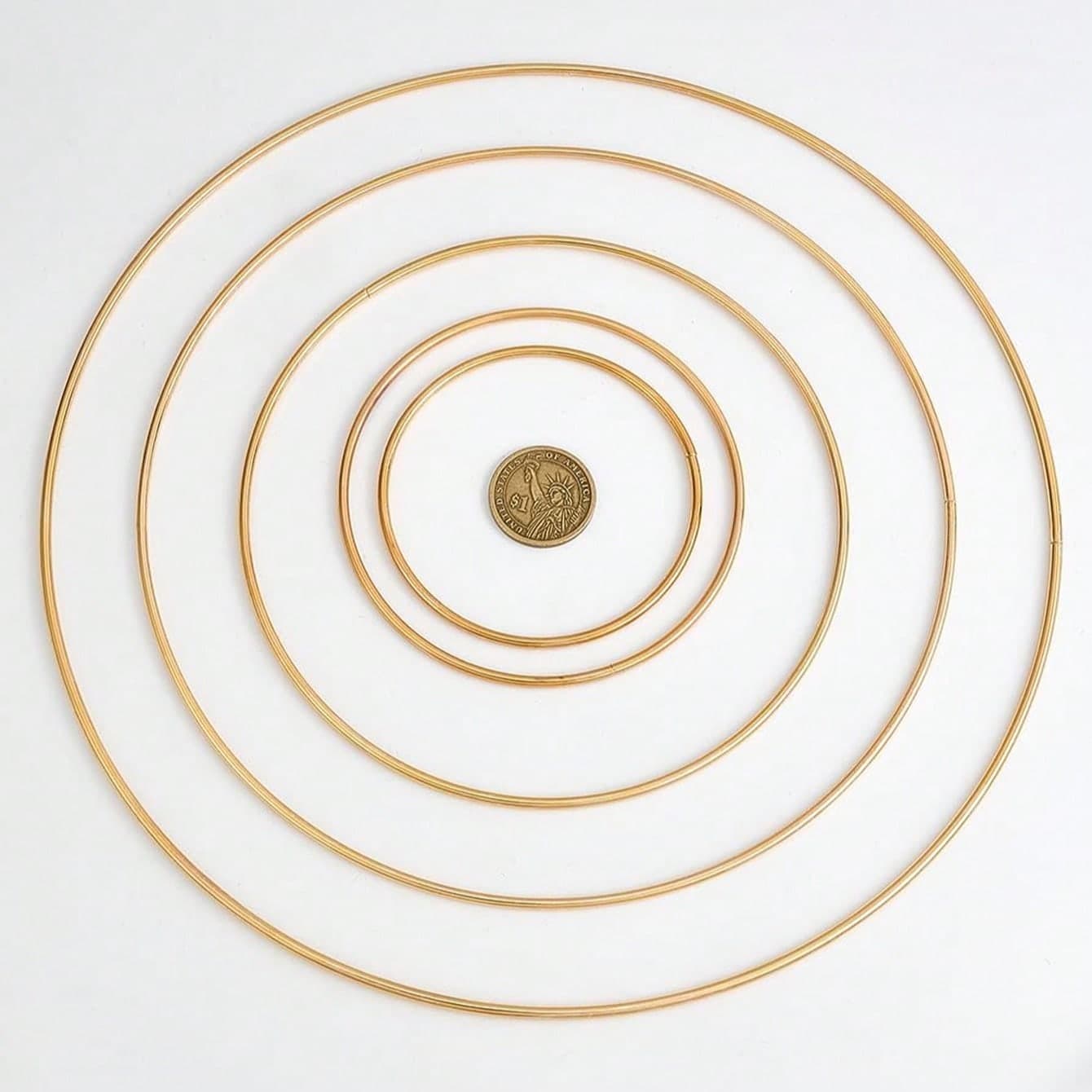 1 pezzo/5 pezzi/10 pezzi Anelli metallici floreali di 4 misure per ghirlande macramè, argento, per decorazioni floreali fai-da-te, decorazioni