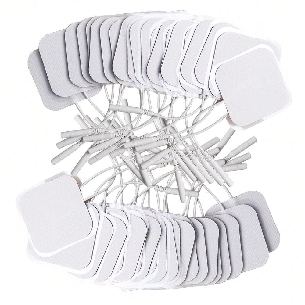 10/20/50/100 pezzi Elettrodi EMS, adatti per massaggiatore a impulsi TENS, stimolatore muscolare, patch di massaggio sostituibili, riutilizzabili,
