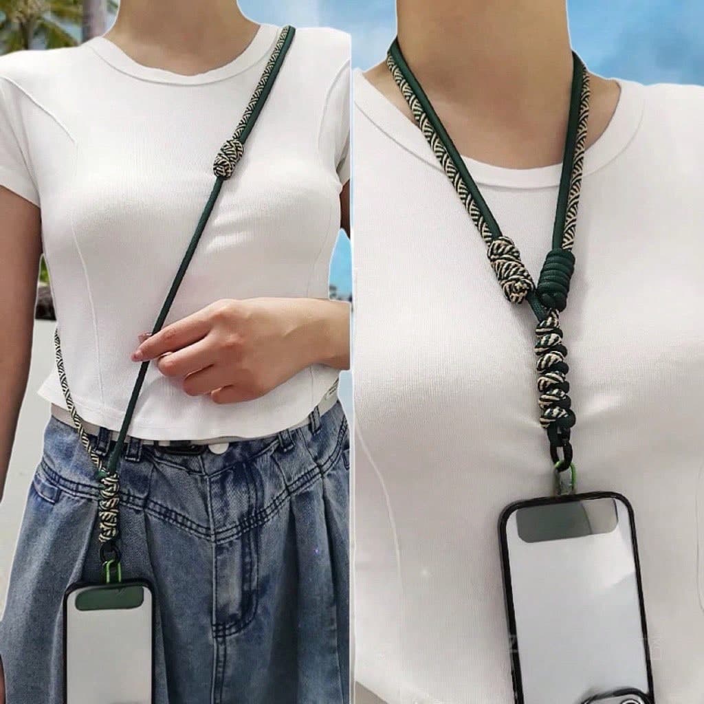 1 pezzo Nuovo Cordino regolabile lungo, Collana con ciondolo a fumetti, Supporto per telefono, Tracolla universale per telefono per viaggi, ciclismo,