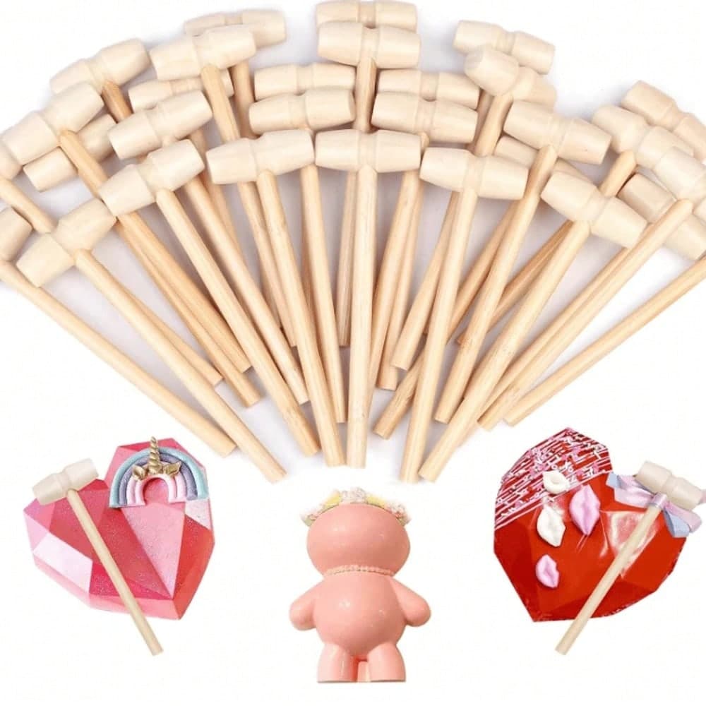 5 pezzi/10 pezzi/30 pezzi Mini Mazzuolo in legno, Martello in legno multifunzione, Adatto per cioccolato, artigianato in legno, rompere aragoste, con