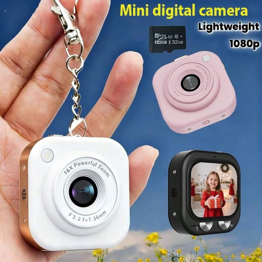 1080P FHD Mini Telecamera Digitale vintage - Telecamera Micro Portatile e Compatta di Stile Vintage - Registratore Video Tascabile con Scheda da 32GB